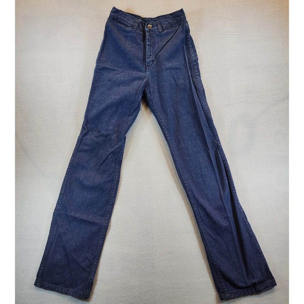 Vintage Eve De Paris Tru-Blu Jeans 5/10 Rose Embroidered Deadstock Look 100% Cot